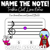 Name the Note - Digital Music Game Treble Clef Lines PDF